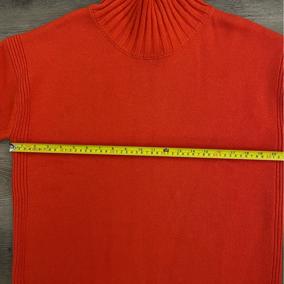 Comptoir des Cotonniers France Orange Wool High Neck Sweater Womens Pullover - Picture 11 of 13